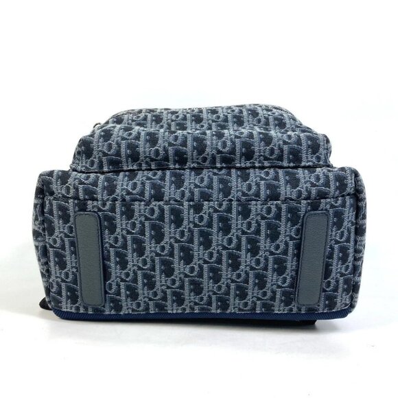 Dior Trotter Oblique Backpack Canvas/Leather Navy - Picture 8 of 10